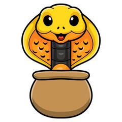 Cute philippines cobra cartoon (Naja samarensis)