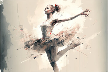 Ballerina Dancing Ballet