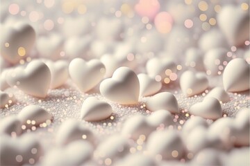 Cute hearts, Valentine's Day, bokeh lights Micro hearts.
