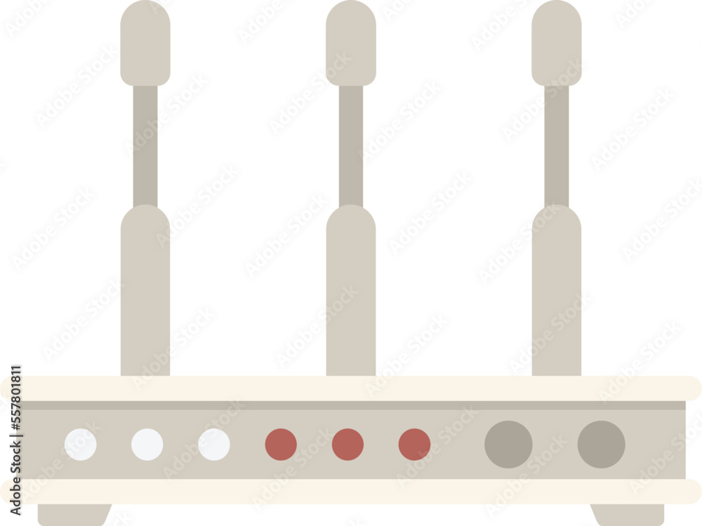 Aufkleber hub modem icon flat vector. computer wlan. wireless device isolated