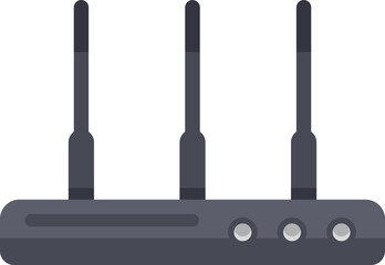 Lan modem icon flat vector. Device hub. Wireless network isolated