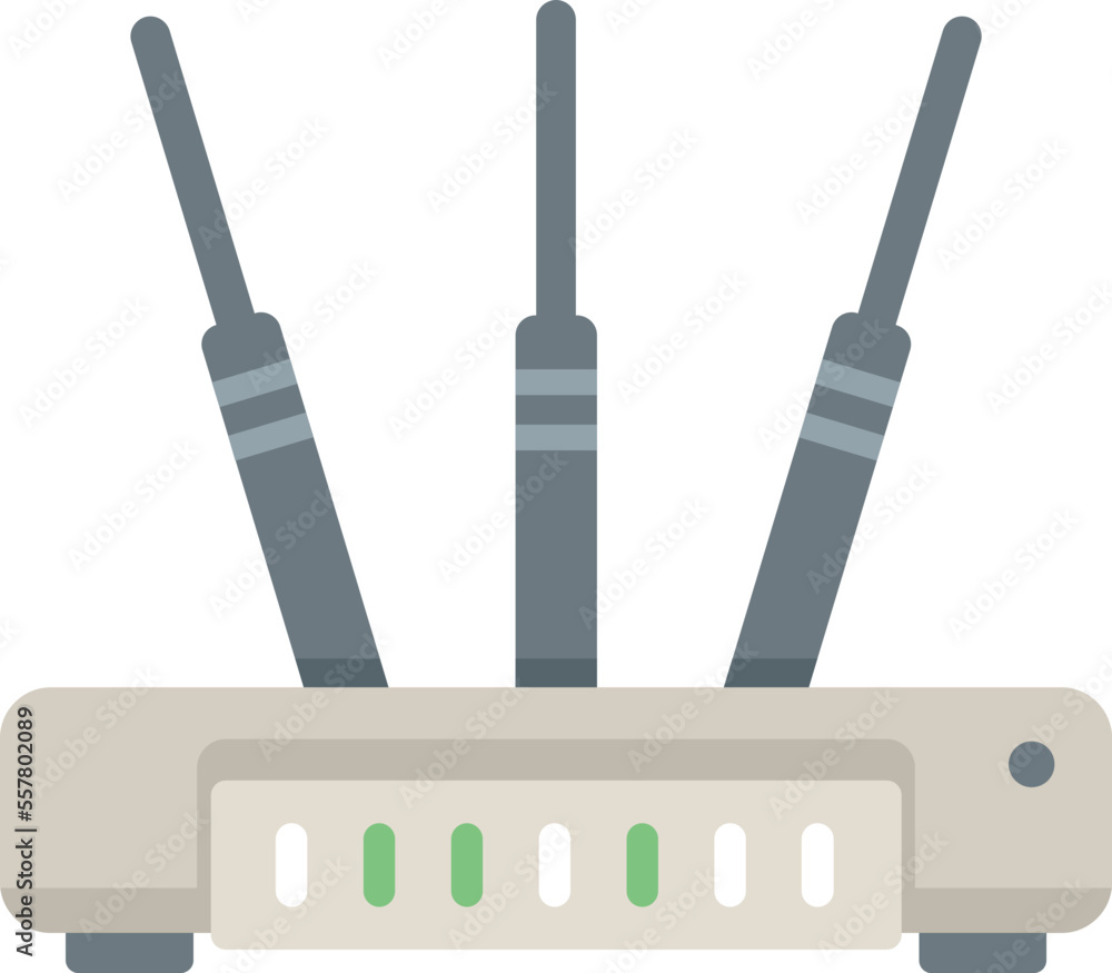 Poster computer modem icon flat vector. wifi router. device hub isolated
