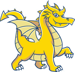 Little Cute Golden Dragon Mascot