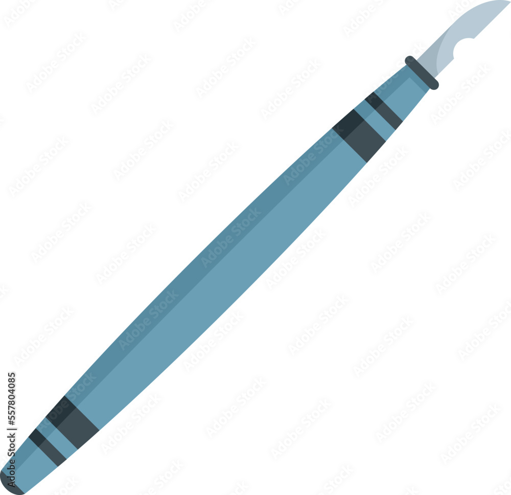 Poster pen calligraphy icon flat vector. nib tool. ink signature isolated