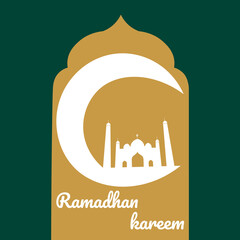 Happy ramadhan kareen design social media poster