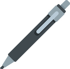 Ink marker icon flat vector. Signature pen. Write marker isolated