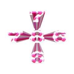 christmas and eid decoration isolated 786 magic number 3d 
colorful on white background