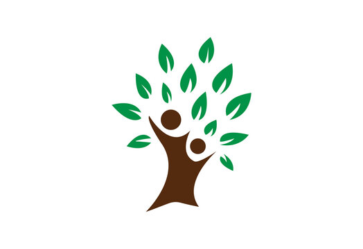Family tree symbol icon logo design template illustration.