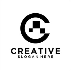 C Letter Logo Design Template