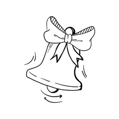 christmas bells with ribbon