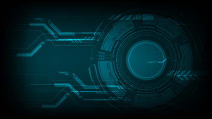 Obraz premium 2d illustration Abstract futuristic electronic circuit technology background 