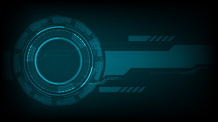 2d illustration Abstract futuristic electronic circuit technology background	
