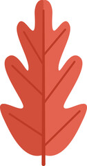 Obraz premium Red leaf icon flat vector. Fall leaf. Tree foliage isolated