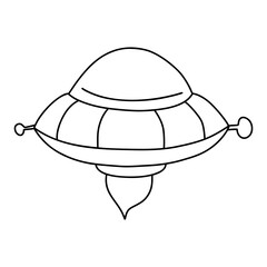 UFO aliens Valentine's day. Space Valentine concept