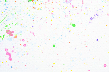 water colour splash on white paper, colorful art design