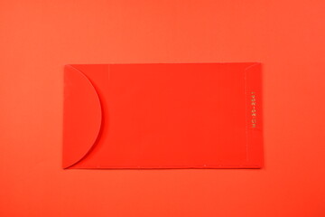 red envelope on red background for design