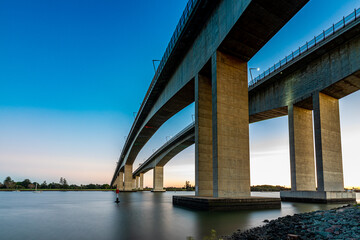 Sunrise, Gateway Bridge, Brisbane, Queensland, Australia