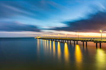 Fototapeta na wymiar Sunrise Shorncliffe Pier, QLD