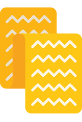 Decor towel icon flat vector. Interior house. Cute work isolated