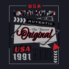Authentic original typography graphic design, for t-shirt prints, vector illustration