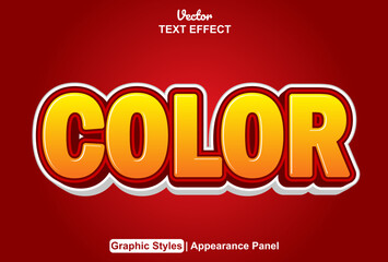 color text effect with graphic style and editable.