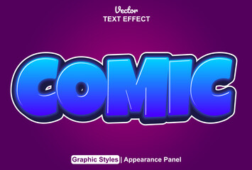 comic text effect with graphic style and editable.