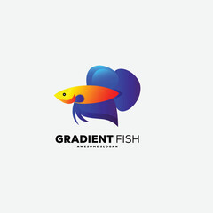 betta fish logo gradient colorful icon