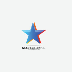 star logo colorful icon template illustration