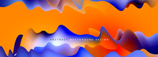Waves with liquid colors dynamic abstract background for covers, templates, flyers, placards, brochures, banners