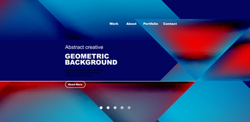Dynamic triangle design with fluid gradient colors abstract background