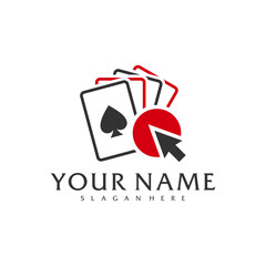 Click Poker logo vector template, Creative Poker logo design concepts