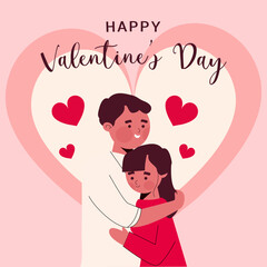 flat valentines day celebration illustration