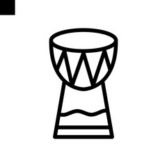 Obraz na płótnie Canvas djembe icon line style vector