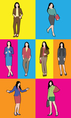 Vector Flat Design Business Woman