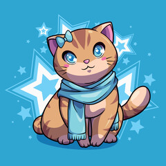 Vector design beautiful kittens in costume
