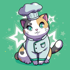 Vector design beautiful kittens in costume
