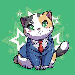 Vector design beautiful kittens in costume
