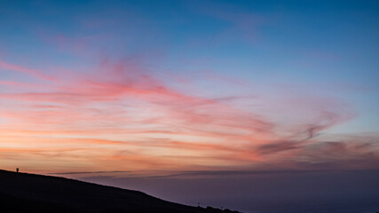 sunset in the mountains
