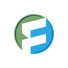 F initial letter logo vector design