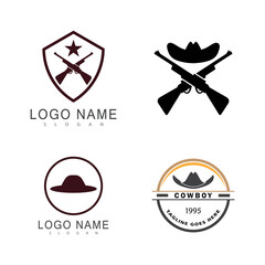 Fototapeta premium Cowboy logo vector template design