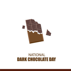 Vector Illustration of National Dark Chocolate Day. Simple and Elegant Design