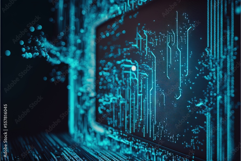 Poster circuit board background generative ai
