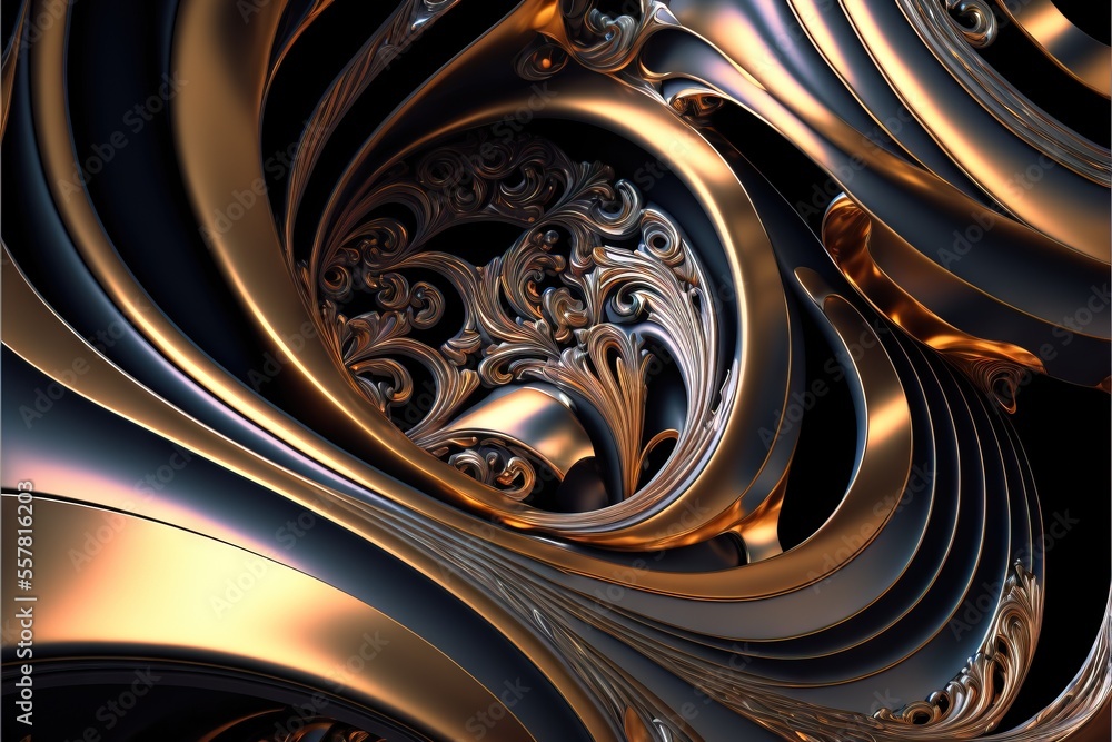 Poster abstract background with gold generative ai