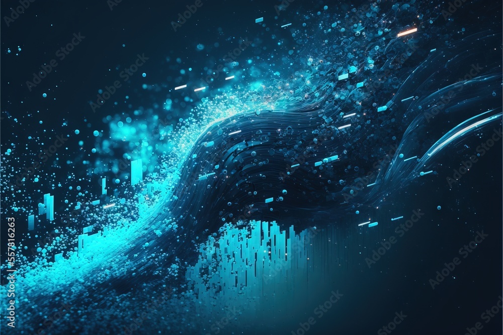 Poster abstract background with stars generative ai