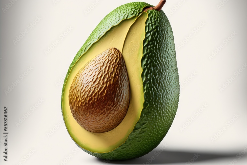 Poster avocado on a table generative ai