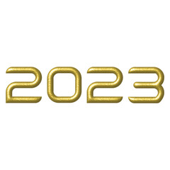 2023 3d new year number icon vector illustration