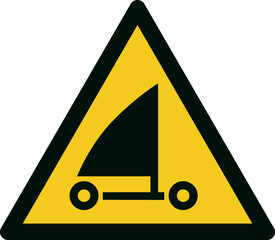 ISO 7010 W059 Warning; Sand yachting