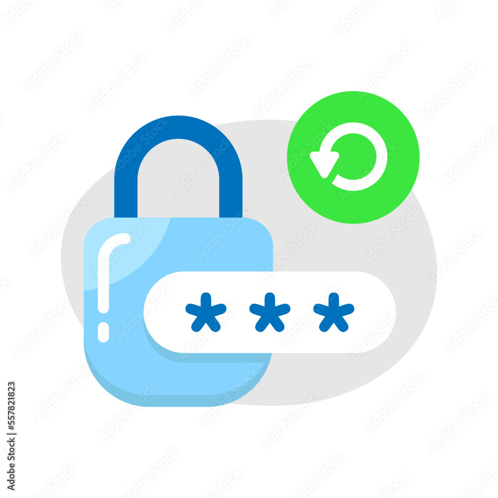 Poster change password regularly concept illustration flat design vector eps10. modern graphic element for 