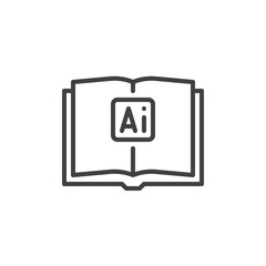 AI machine learning line icon