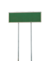 Empty road sign in winter